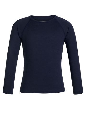 Dětské Long Sleeve Icebreaker Merino 200 Oasis Crewe Thermal Top Tmavě Blankyt | CZ 1004MQZA